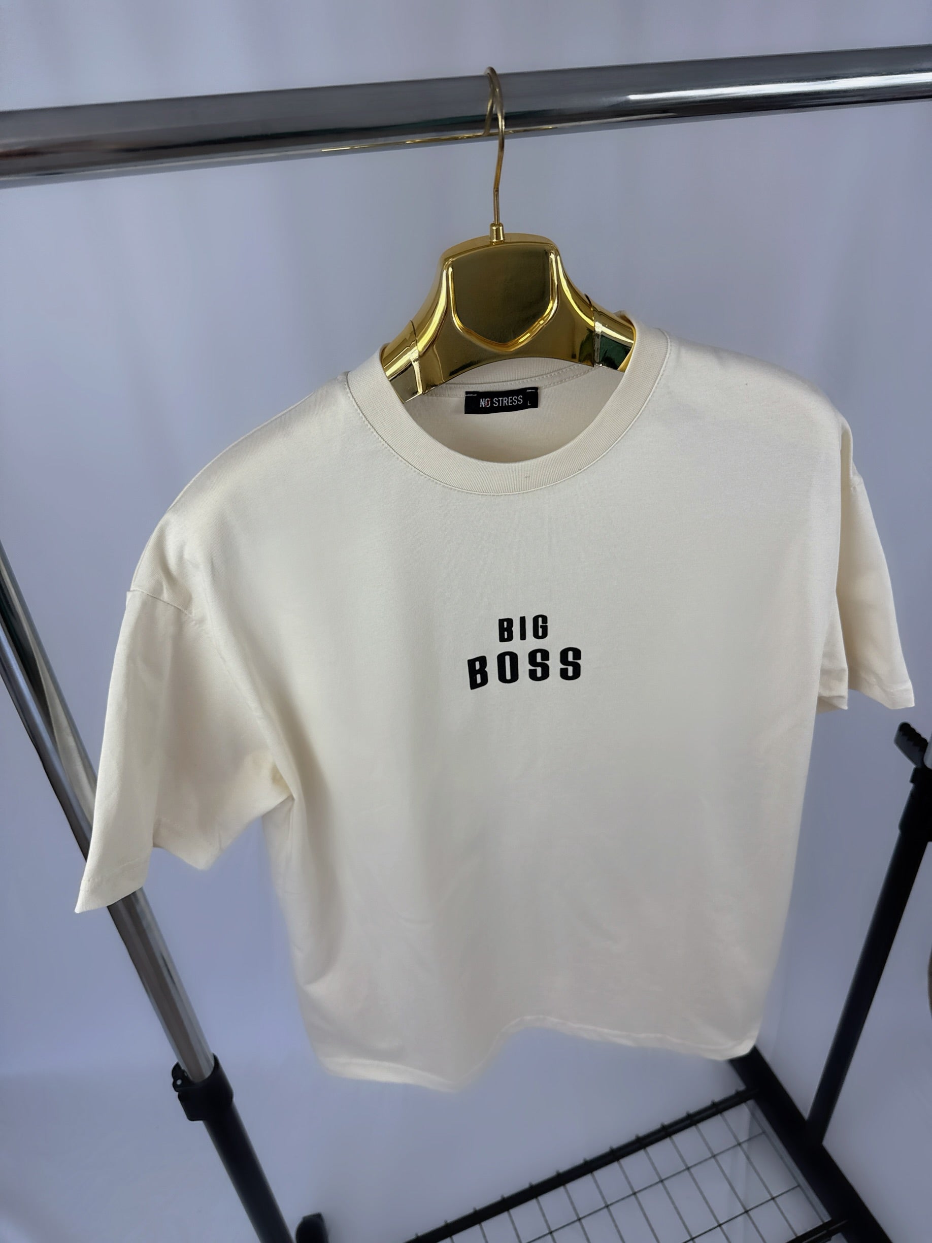 Tricou Barbati “ BIG BOSS” Crem