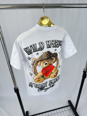 Tricou Barbati “ WILD WEST” Alb