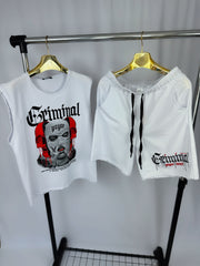 Compleu Barbati “ Crim” Alb
