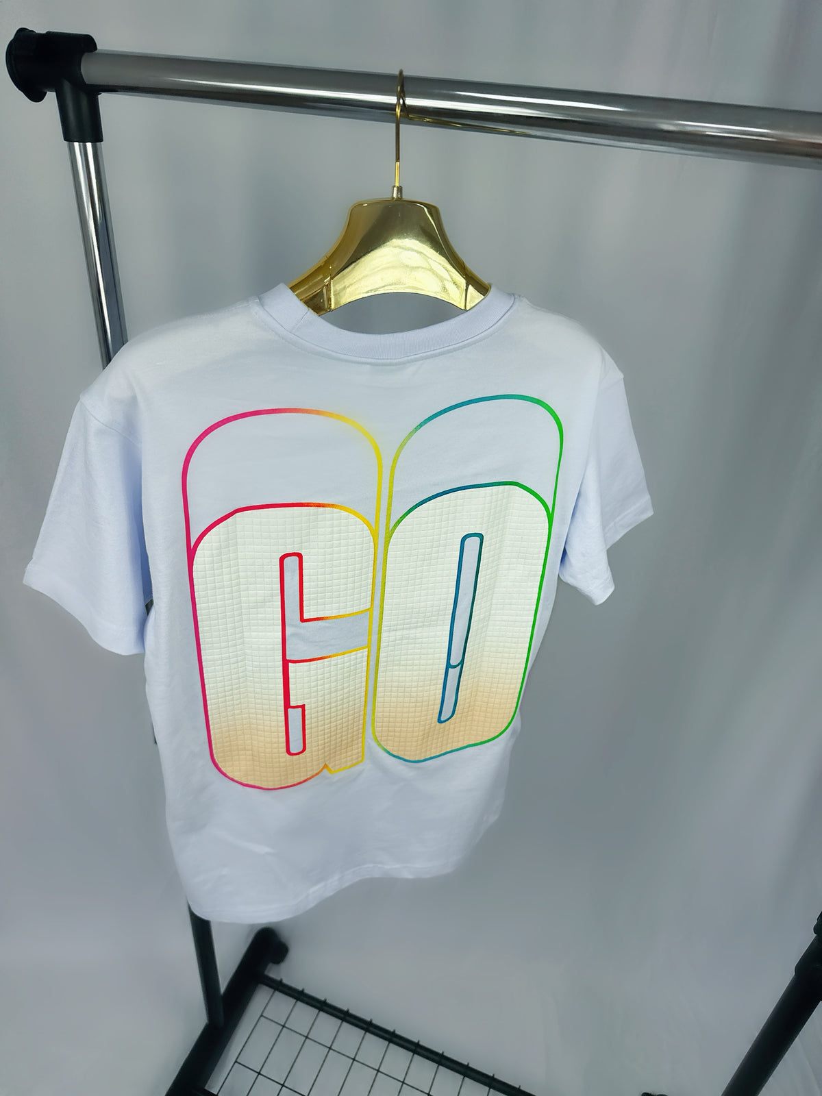 Tricou Barbati “ GO” Alb Premium
