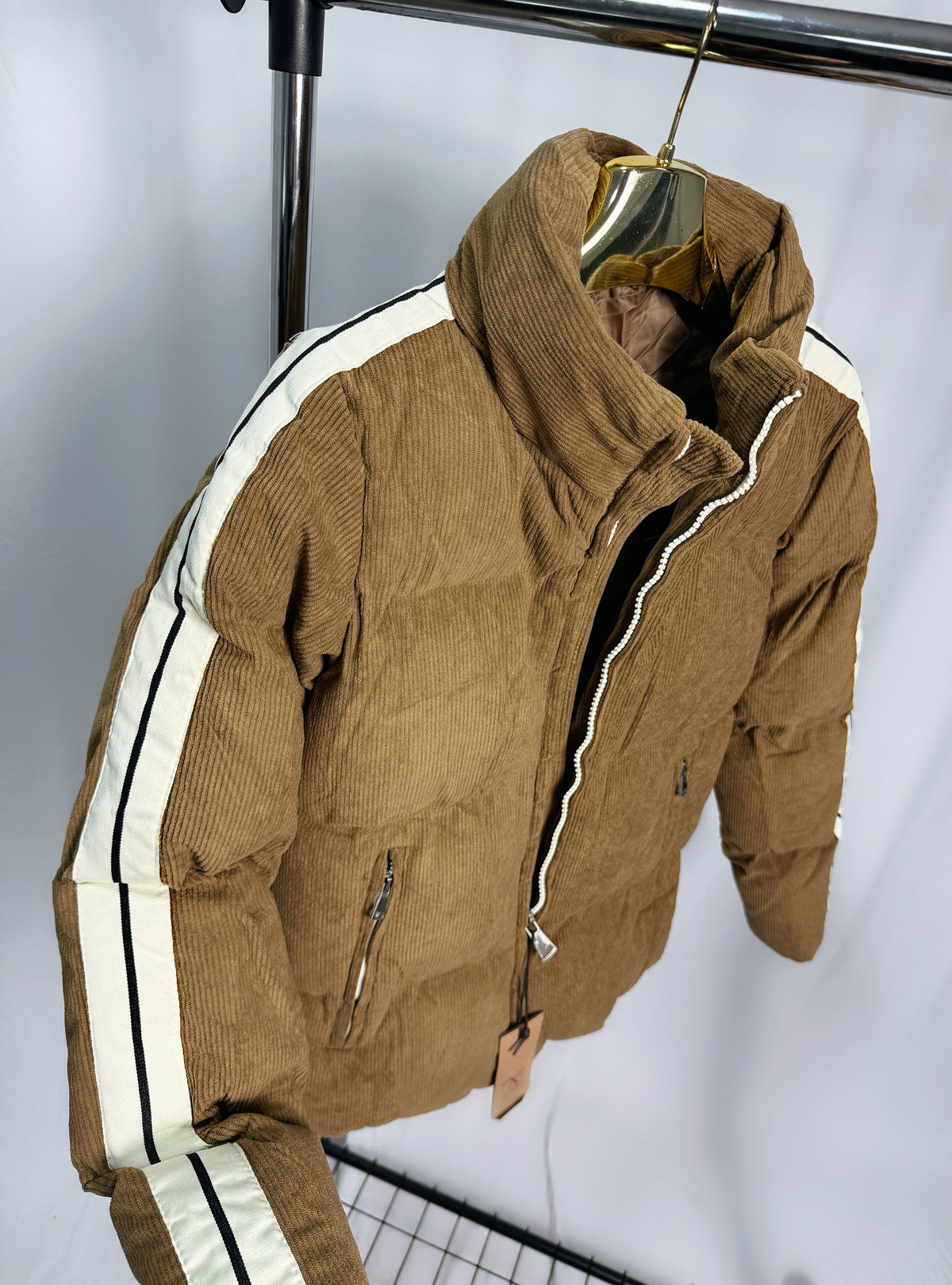 Geaca Barbati Catifea Bej